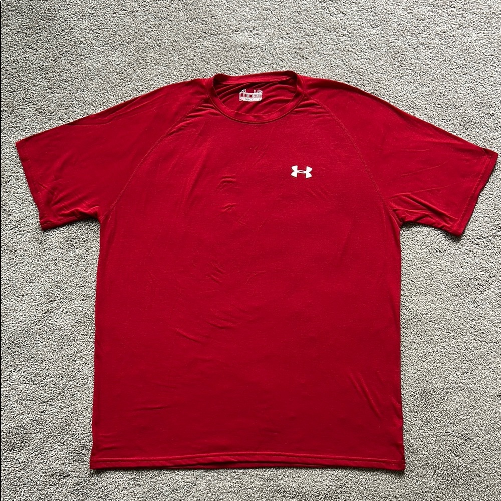 Under Armour Red Short Sleeve Performance Tee